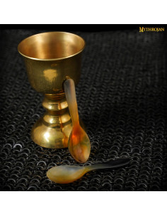 Conjunto de 4 colheres medievais em chifre de veado 2