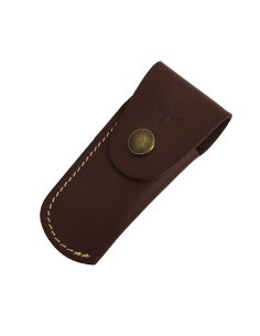 Bainha de couro marrom Cudeman para canivetes (9 cm.)