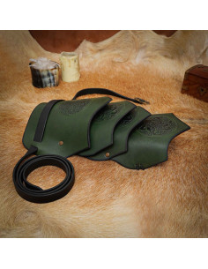 Ombreira de cavalo celta em forma de escamas - Verde 2