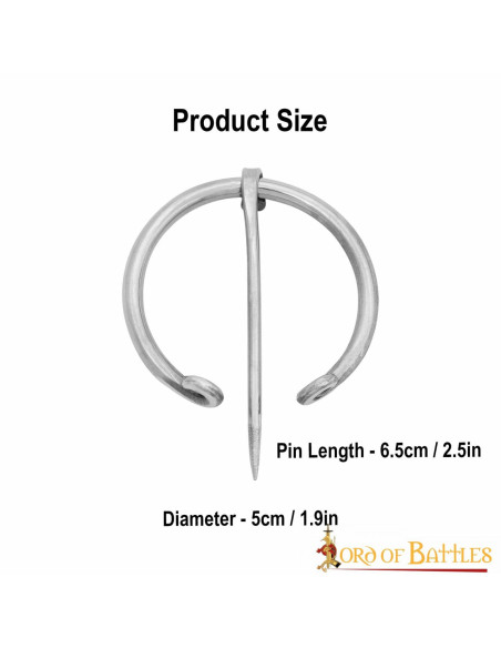 Fíbula Viking niquelada para roupas