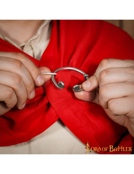 Fíbula Viking niquelada para roupas