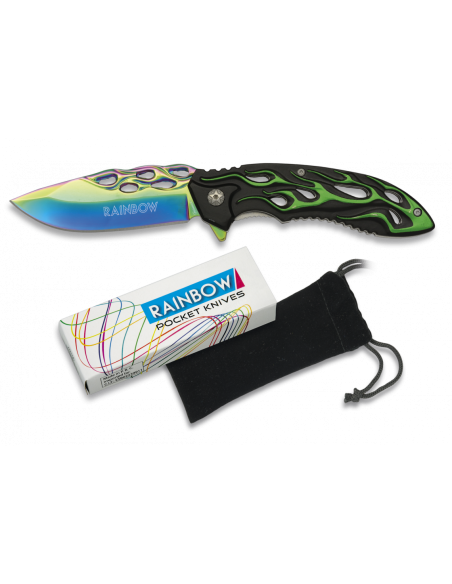 Canivete arco-íris com bainha de...
