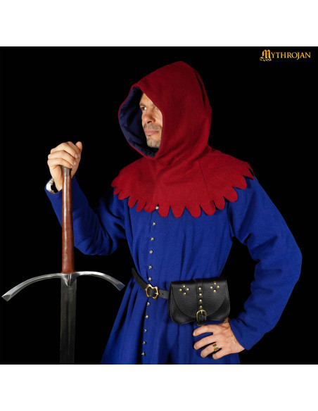 Bolsa medieval preta, tipo pochete,...