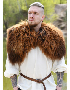 Ombros de pele de carneiro nórdica - marrom 2