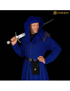 Bolsa medieval preta, tipo pochete, para recreacionistas... 2