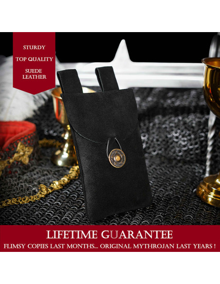 Bolsa medieval preta, tipo pochete,...