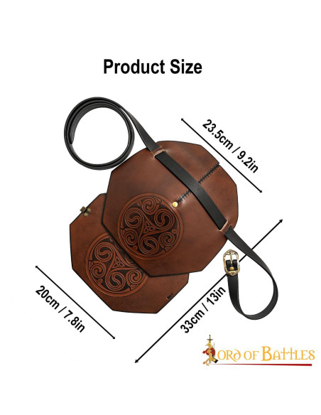 Ombreira com nós celtas e alça - marrom