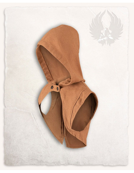 Protetor de ombro com capuz medieval...