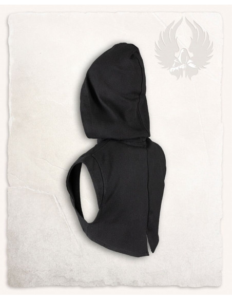 Capa de ombro com capuz medieval...