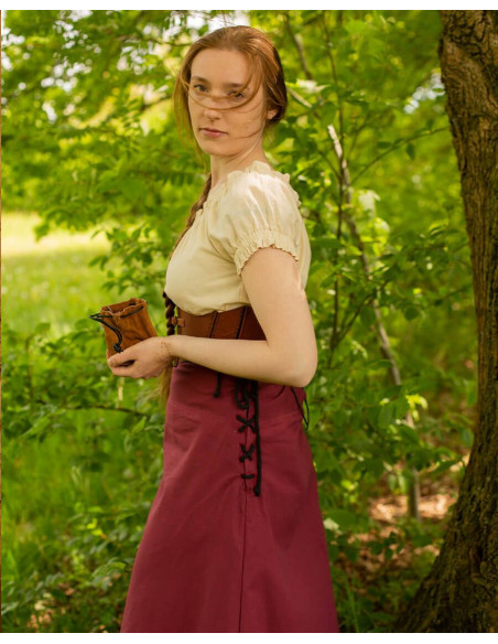 Saia medieval de algodão Nelly na cor...