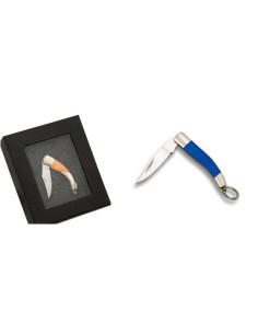 Canivete miniatura com pingente de cabo azul (lâmina 2,7...