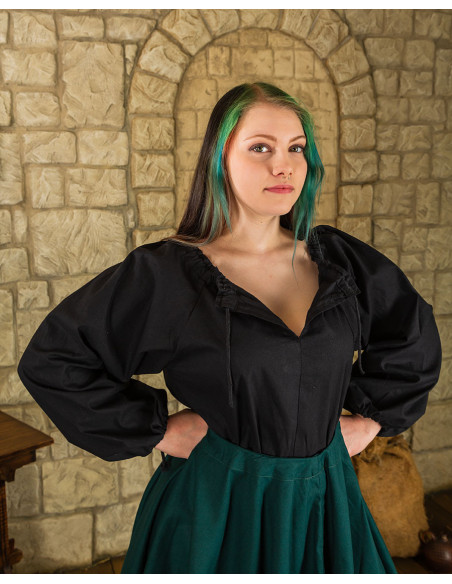 Blusa Medieval Annabelle Preta