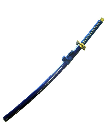 Katana decorativa azul com bainha