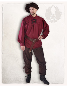 Camisa medieval Roland em Bordeaux, unissex 2