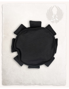 Chapéu medieval preto com ameias, ajustável 2