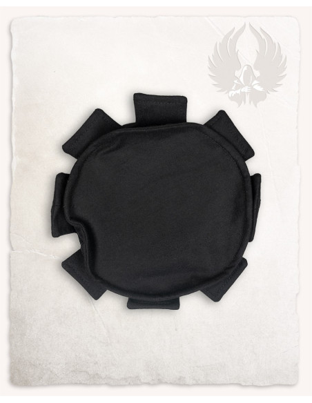 Chapéu medieval preto com ameias,...