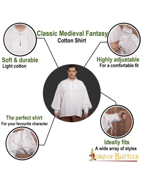 Camisa pirata clássica ou...