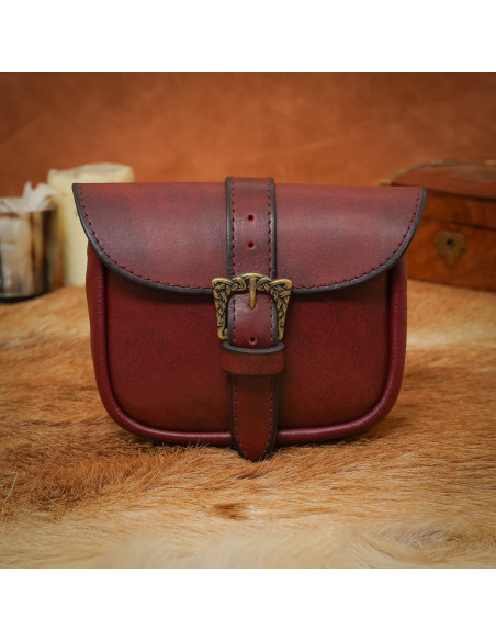 Bolsa de couro com fivela celta de...