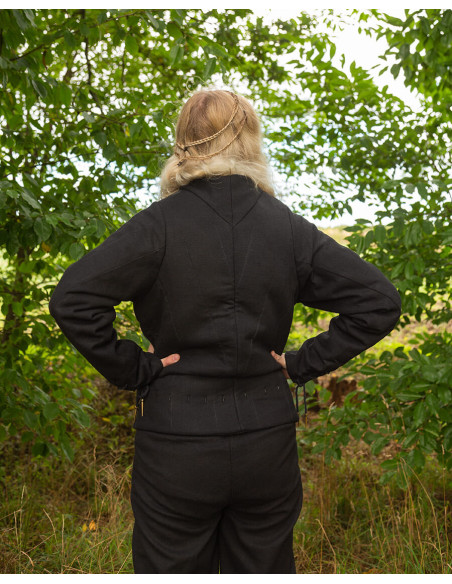 Gibão medieval Tudor - Preto