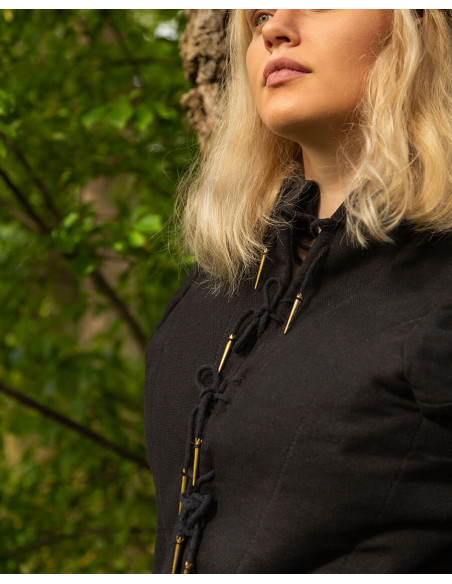 Gibão medieval Tudor - Preto