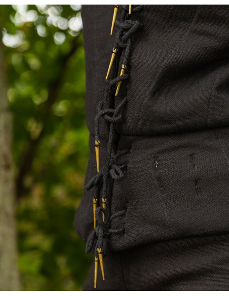 Gibão medieval Tudor - Preto