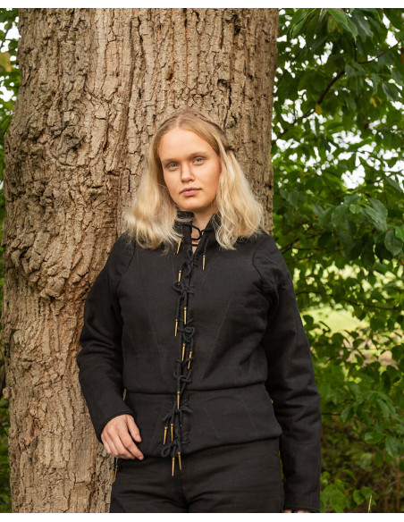 Gibão medieval Tudor - Preto