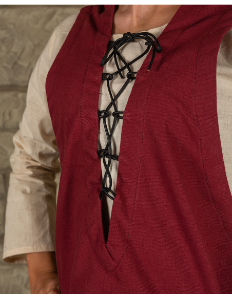 Túnica medieval Leonora sem mangas -...