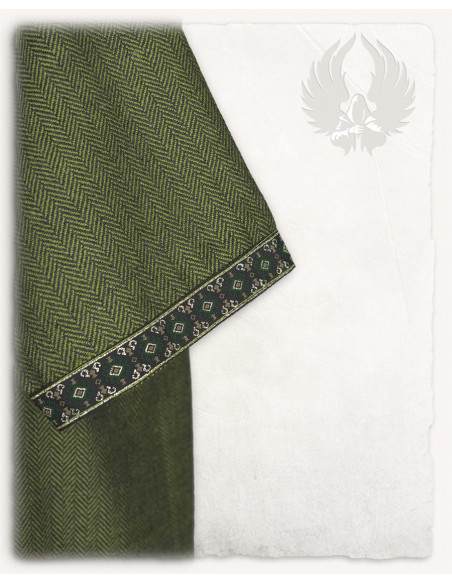 Túnica medieval nobre Sigbert - Verde...