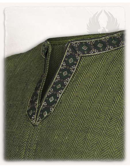 Túnica medieval nobre Sigbert - Verde...