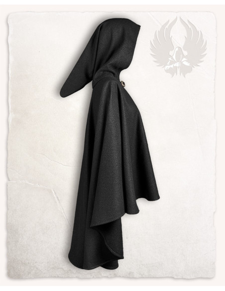 Capa curta de lã feminina Kim - Cinza