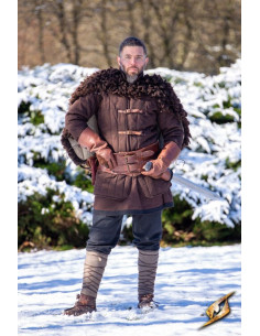 Calça de mistura de lã com padrão espinha de peixe... 2