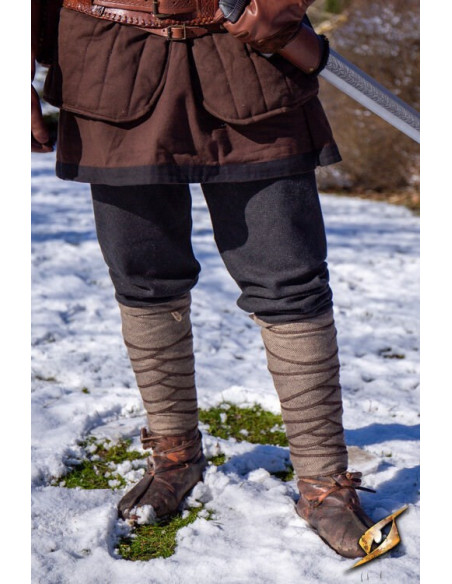 Calça de mistura de lã com padrão...