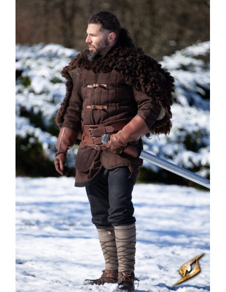 Calça de mistura de lã com padrão...