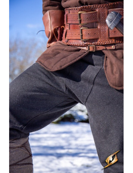 Calça de mistura de lã com padrão...