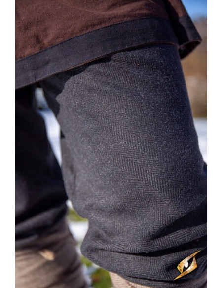 Calça de mistura de lã com padrão...