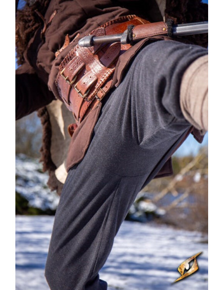 Calça de mistura de lã com padrão...