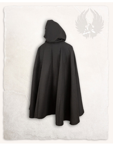 Manto medieval, tipo corvo, em tela -...