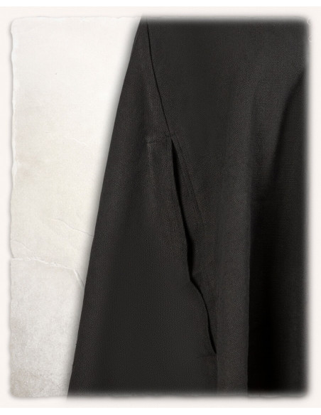 Manto medieval, tipo corvo, em tela -...