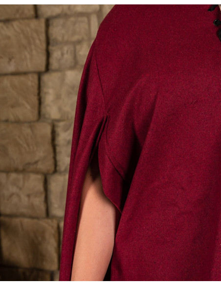 Manto medieval, tipo corvo, em tela -...