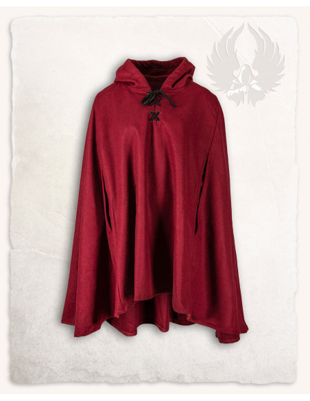 Manto medieval, tipo corvo, em tela -...