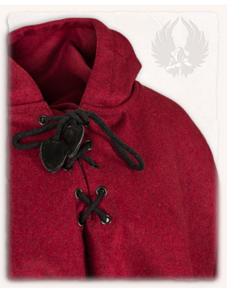 Manto medieval, tipo corvo, em tela -...