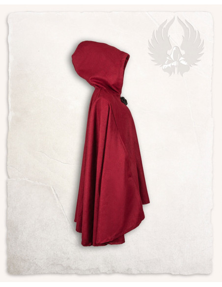 Manto medieval, tipo corvo, em tela -...