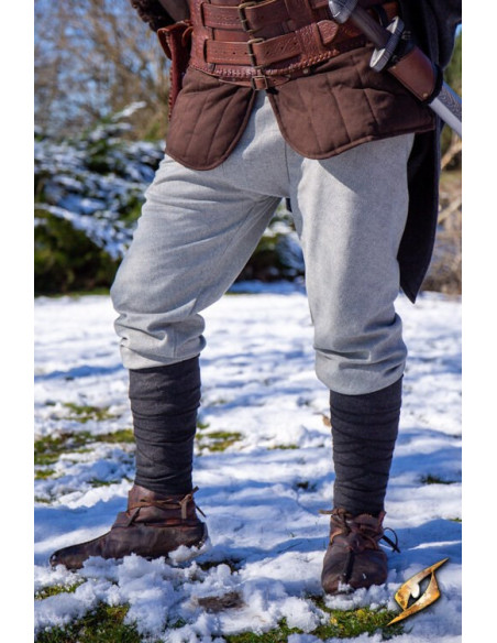 Calça de mistura de lã com padrão...