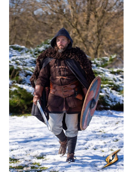 Calça de mistura de lã com padrão...