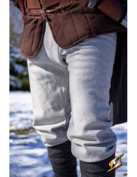 Calça de mistura de lã com padrão...