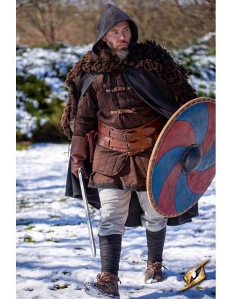 Calça de mistura de lã com padrão...