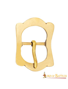 Conjunto de 5 fivelas de latão do final da meia-idade 2