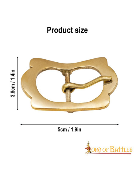 Conjunto de 5 fivelas de latão do...
