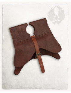 Pochete medieval Calvert em marrom (20x25 cm.) 2