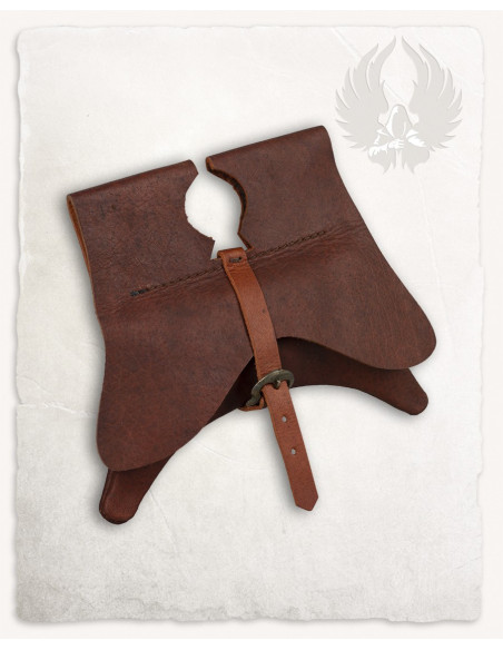 Pochete medieval Calvert em marrom...